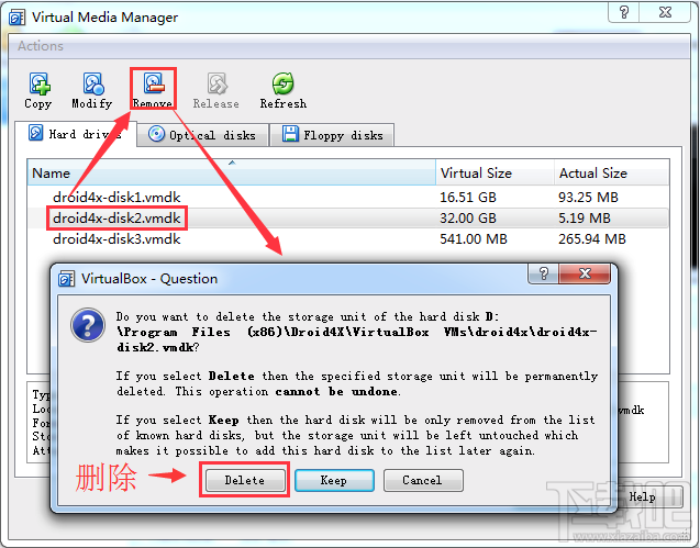virtualbox虚拟机删除磁盘 virtualbox虚拟机删除磁盘