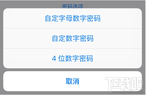 选择密码类型 选择密码类型