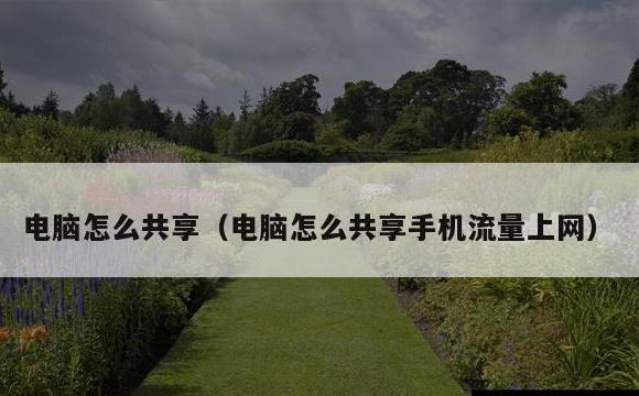 电脑怎么共享(电脑怎么共享手机流量上网)