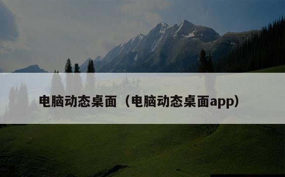 电脑动态桌面(电脑动态桌面app)