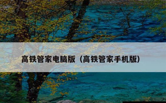 高铁管家电脑版(高铁管家手机版)