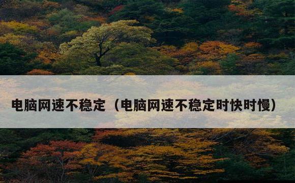 电脑网速不稳定(电脑网速不稳定时快时慢)