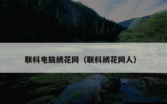 联科电脑绣花网(联科绣花网人)